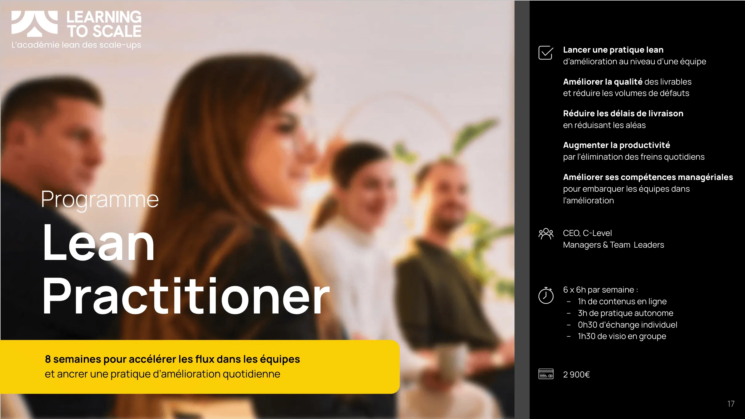 Couverture de la brochure du programme Lean Practitioner