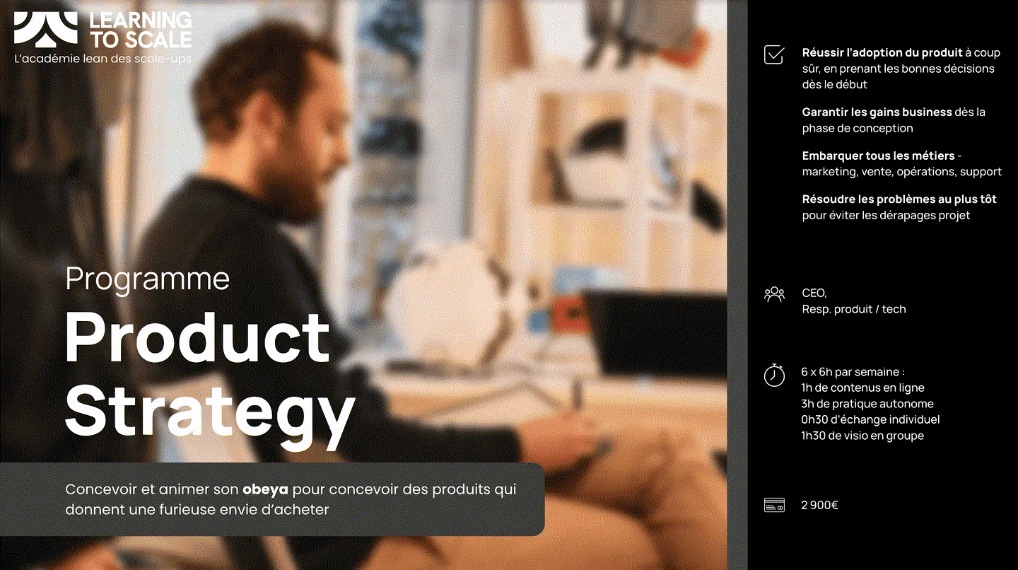Couverture de la brochure du programme Product Strategy