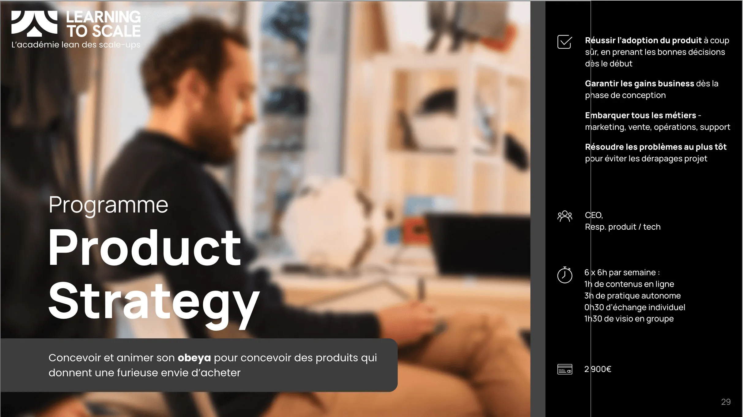 Couverture de la brochure du programme Product Strategy