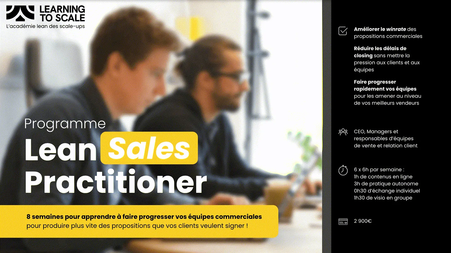 Couverture de la brochure du programme Lean Sales Practitioner