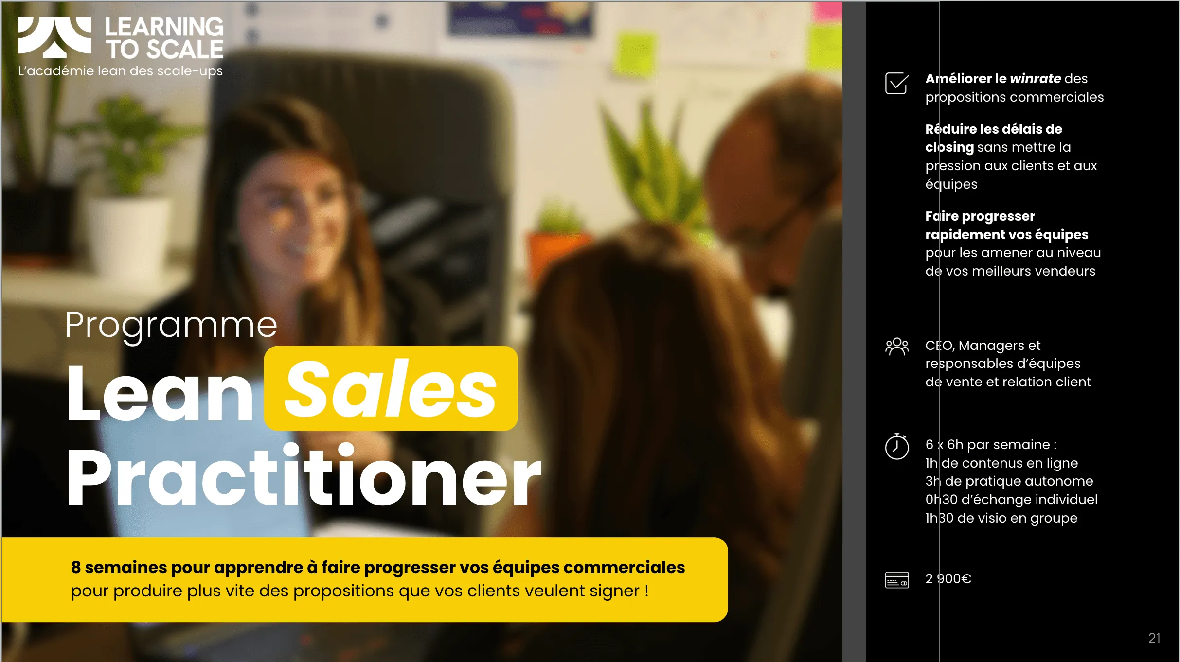 Couverture de la brochure du programme Lean Sales Practitioner